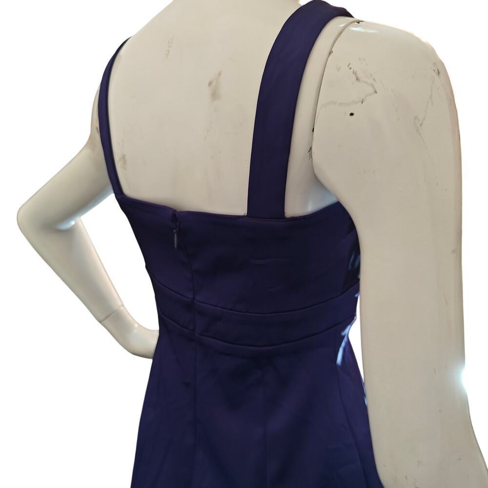 Calvin Klein Purple Sheath Dress Pleated Bodice Size 2 - Picture 3 of 6